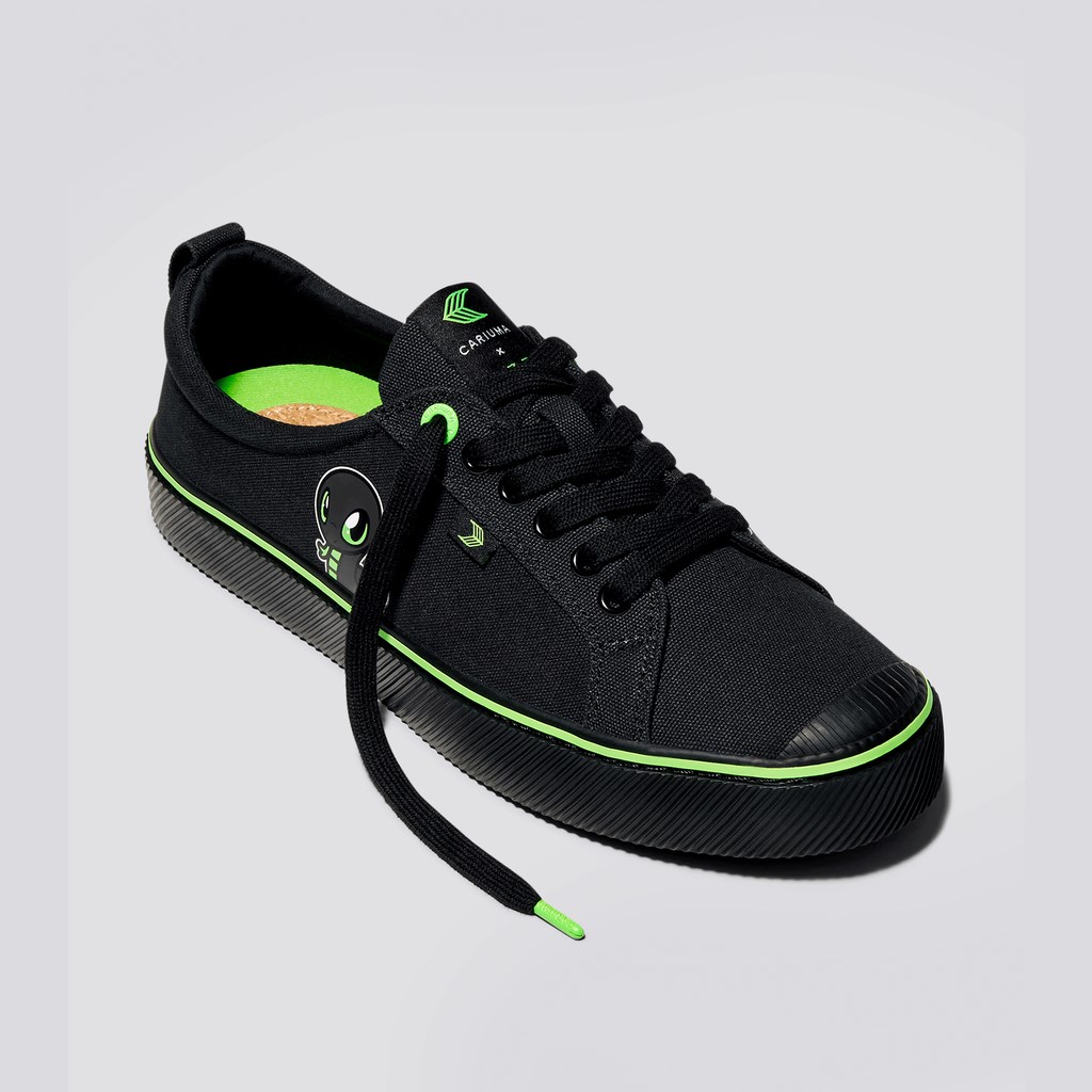 OCA LOW Cariuma Low Top Tela Vegan Noir Homme | AFW-9606729